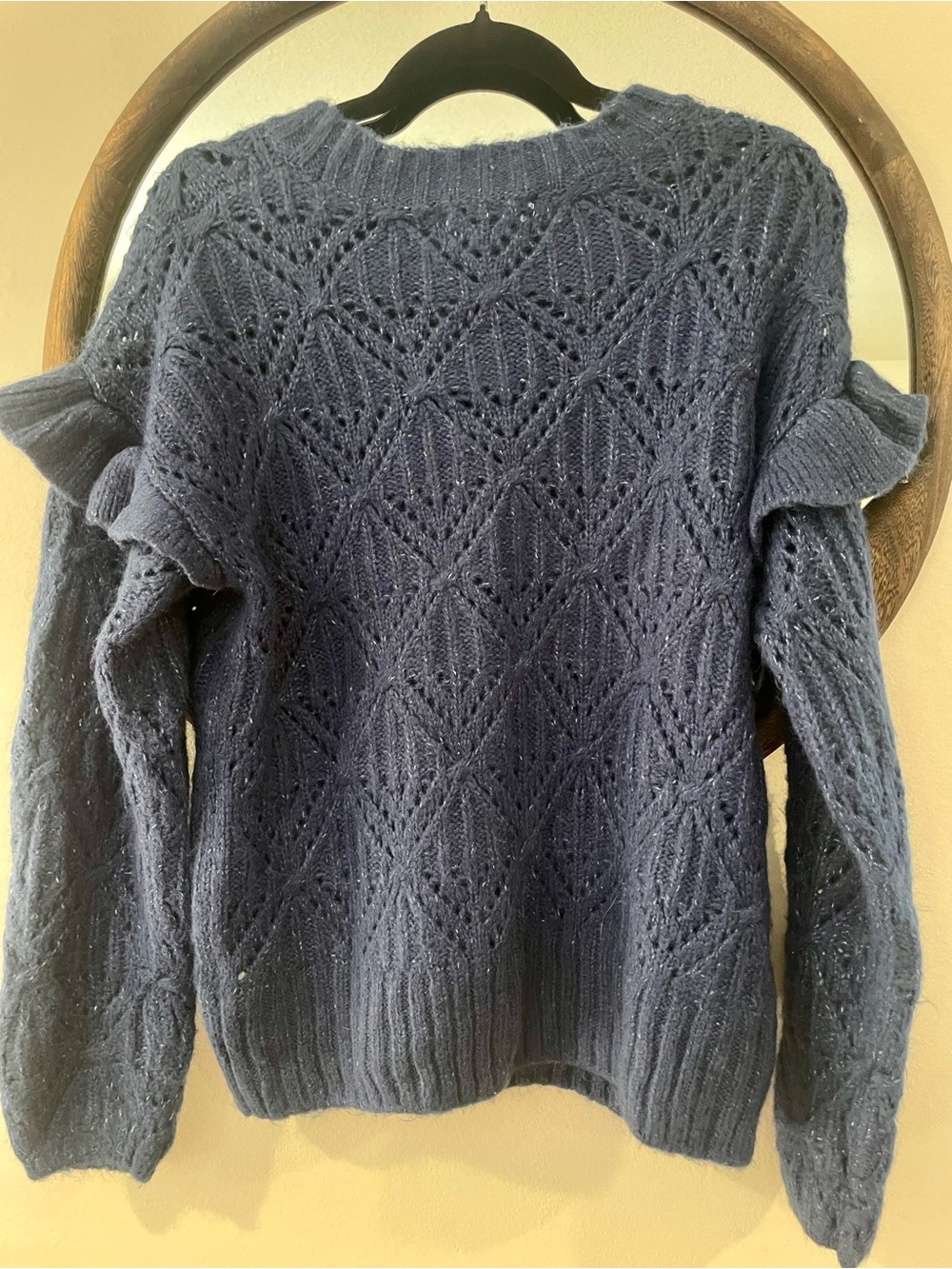 Old Navy Geometric Knit Sweater in Blue Size Small